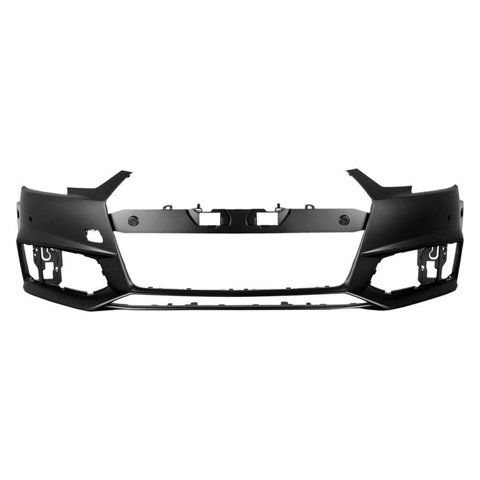 Audi A4 CAPA Certified Front Bumper With Sensor Holes Without Headlight Washer Holes - AU1000276C