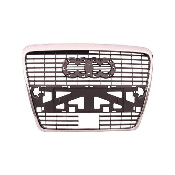 Audi A6 CAPA Certified Grille Slv Black With Chrome Frame With Hole - AU1200130C