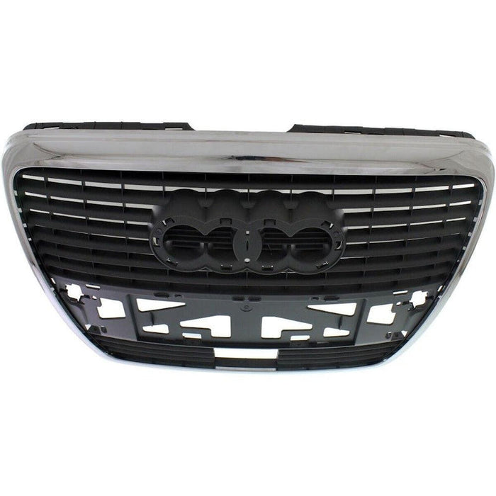 2009-2016 Audi A6 Grille Slv Black With Chrome Frame With Hole - AU1200130-Partify-Painted-Replacement-Body-Parts