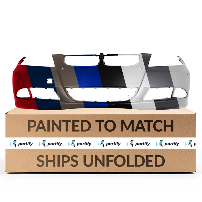 BMW 3-Series Sedan CAPA Certified Front Bumper With Sensor Holes & Without Headlight Washer Holes - BM1000178C
