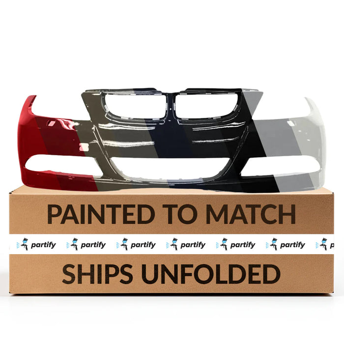 Parachoques delantero con certificación CAPA para BMW Serie 3 Sedán/Vagon, sin orificios para sensores y con orificios para lavafaros - BM1000179C