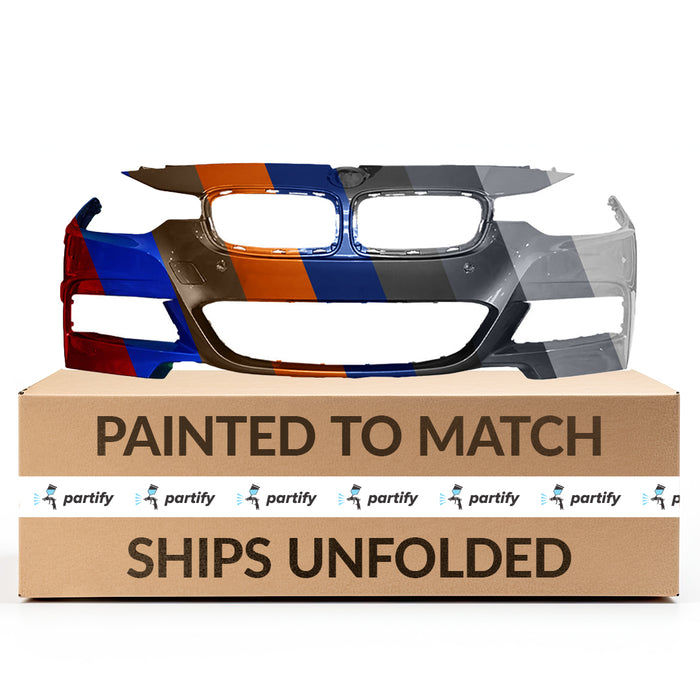 BMW 3 Series CAPA Certified Front Bumper W/O Camera W/O Park Assist W/ Park Distance W/O Washer Holes W/ M-Package - BM1000294C