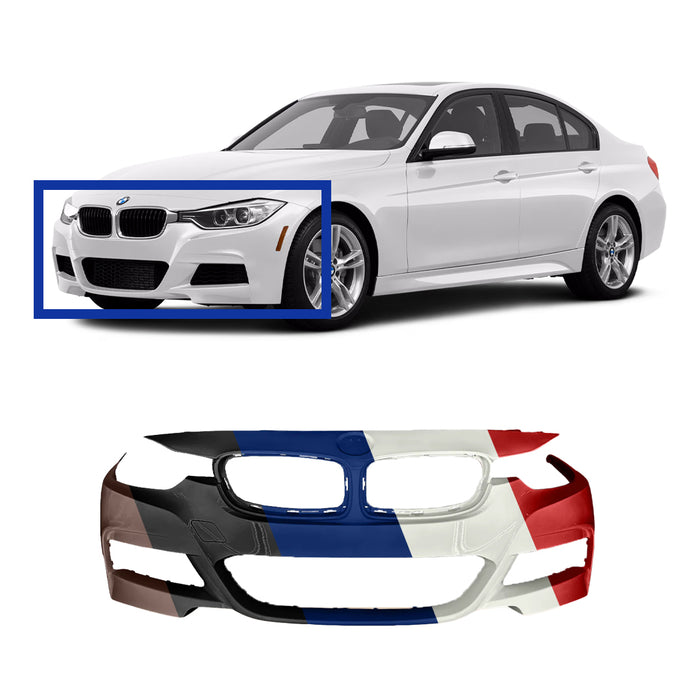 BMW 330E OEM Front Bumper Without Sensor Holes/ Headlight Washer Holes SedanWith M-Package - 51118067951