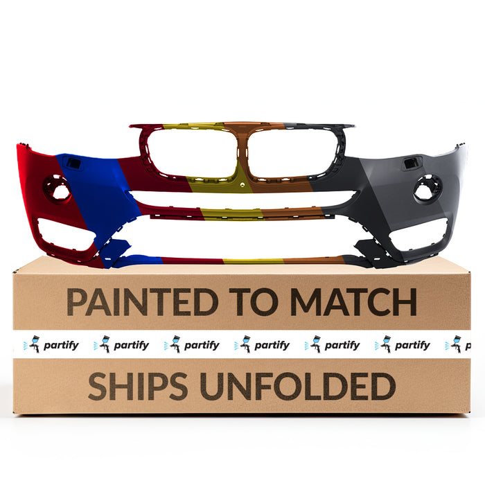 Parachoques delantero BMW X3 sin orificios para sensores y con orificios para lavafaros antiniebla, sin paquete M - BM1000348