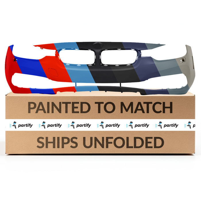 Parachoques delantero BMW 330E sin orificios para sensores y con orificios para lavafaros - Sedán - BM1000426