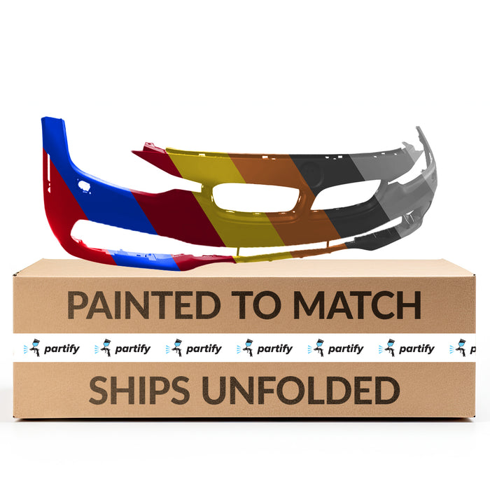 BMW 3 Series CAPA Certified Front Bumper Without Park Control and Sensor Holes With Headlight Washer Holes - BM1000456C