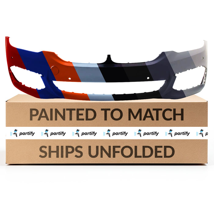 BMW 530E Front Bumper With Sensor Holes Without Headlight Washer Holes Sedan With M-Package - BM1000470