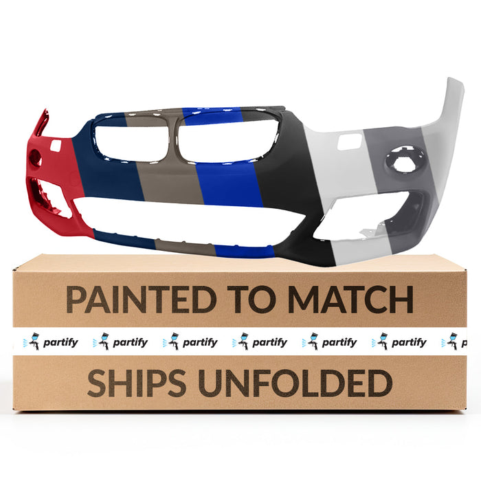 BMW X1 CAPA Certified Front Bumper F48 W/M Pkg W/Headlamp Washer W/O Park Distance Control - BM1000538C