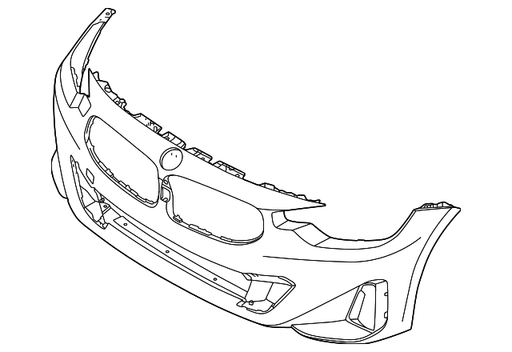 BMW 230i/230i xDrive Sport Line Front Bumper With Sensor Holes With Tow Hooks - BM1000575
