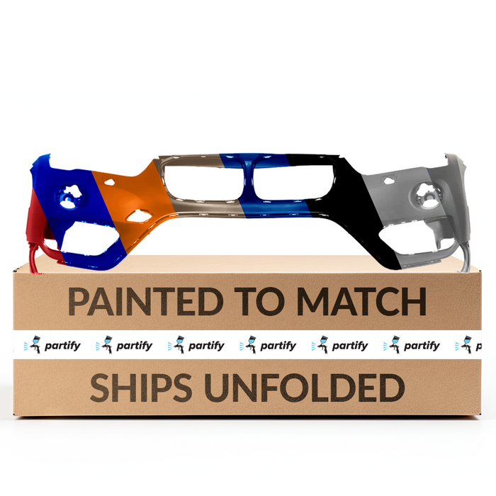 BMW X1 CAPA Certified Front Upper Bumper With Sensor Holes/Headlight Washer Holes Without M-Package - BM1014103C