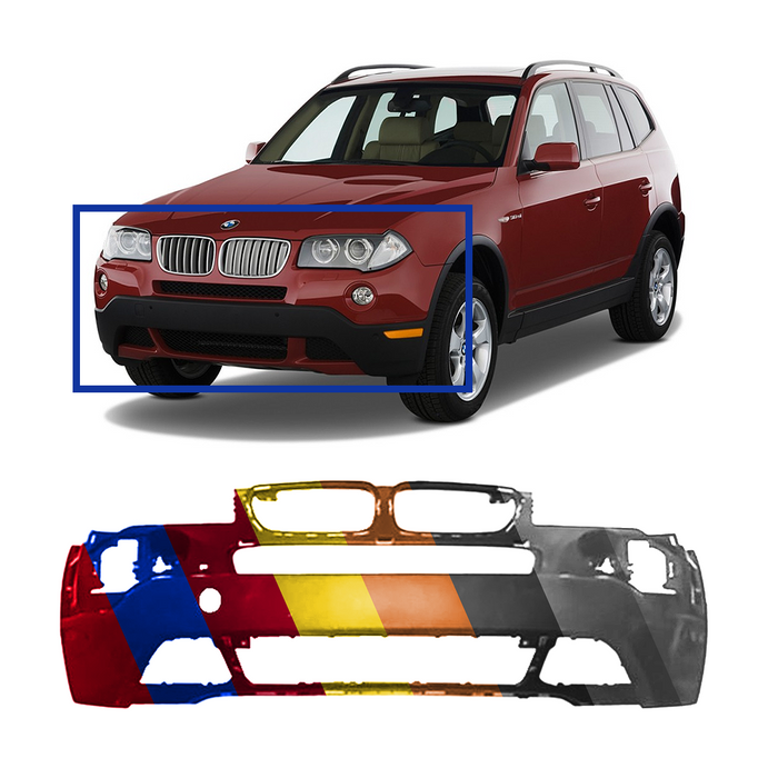 BMW X3 OEM Front Lower Bumper Without Sensor Holes - 51113445877