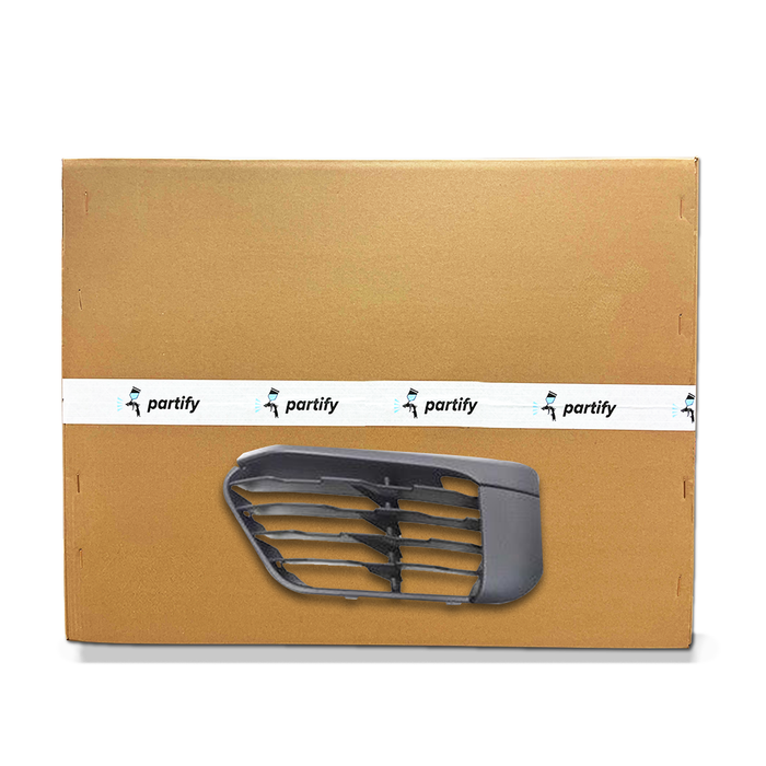 Parrilla inferior para BMW X1, certificada por CAPA, lado del conductor, color negro mate, sin sensor, modelo base - BM1038203C