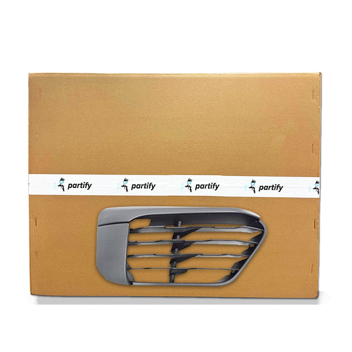 Parrilla inferior del lado del pasajero con certificación CAPA para BMW X1, color negro mate, sin sensor, modelo base - BM1039203C