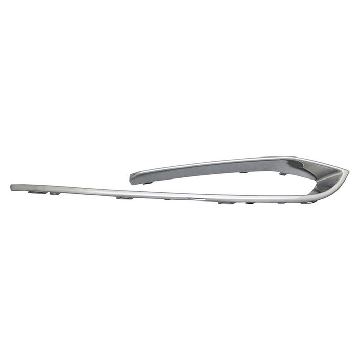 BMW 528i/535d/550i/ActiveHybrid 5 Luxury Front Driver Side Bumper Molding F10H W/O M Pkg Chrome Outer Grille Mldg Luxury - BM1046134