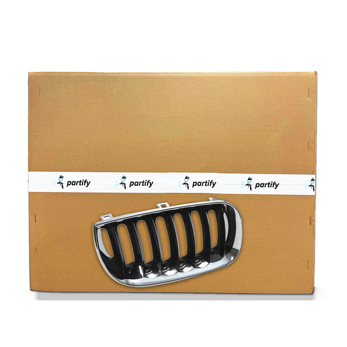 Parrilla del lado del pasajero con certificación CAPA para BMW X3, cromada en negro - BM1200169C