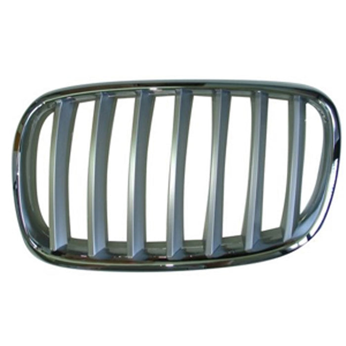 BMW X5/X6 4.8i/4.8i Premium/xDrive35d/xDrive48i/xDrive48i M Sport Driver Side Grille E70 Chrome-Silver Assembly 4.4L V8 - BM1200182