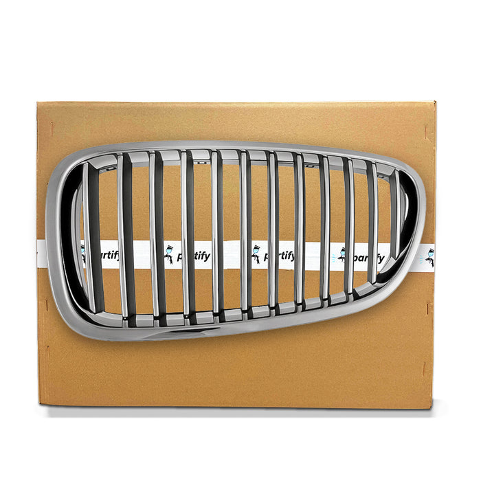 Parrilla cromada negra para BMW Serie 5, con certificación CAPA, lado del conductor, sedán sin visión nocturna - BM1200196C