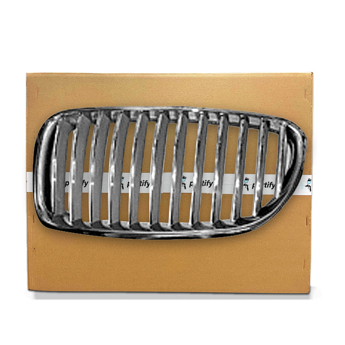 BMW 5 Series Grille Driver Side Chrome/Silver - BM1200200
