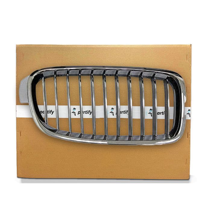 Parrilla OEM para BMW Serie 3 Sedán, lado del pasajero, cromada en negro de lujo - 51137263482