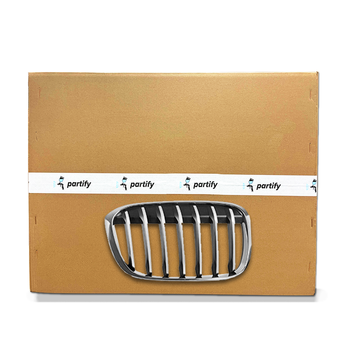 Parrilla del lado del conductor con certificación CAPA para BMW X1, pintada en plata y con marco cromado para el modelo X-Line - BM1200292C