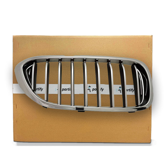 Parrilla cromada del lado del pasajero con certificación CAPA para BMW Serie 5, con 9 barras, sin paquete de lujo/paquete M/visión nocturna - BM1200295C