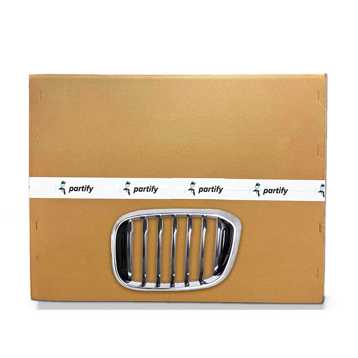 Parrilla del lado del conductor con certificación CAPA para BMW X4 en negro mate con marco cromado y paquete OM (modelo base) - BM1200304C