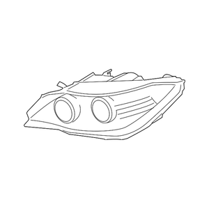 Passenger Side Headlight Lens Housing image