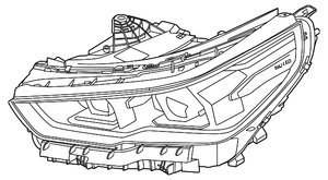 Passenger Side Headlight Lens Housing image