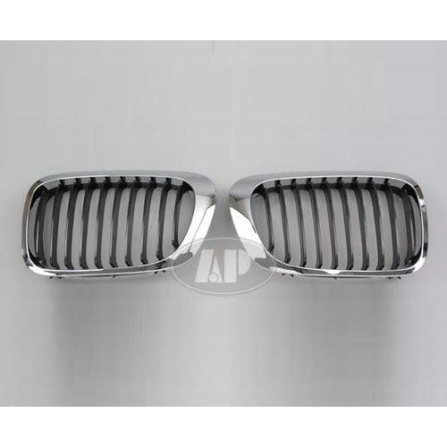 1999-2006 BMW 3 Series Coupe Grille Passenger Side Black With Chrome Trim - BM1200163-Partify-Painted-Replacement-Body-Parts