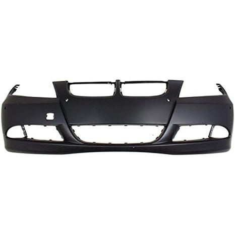 BMW 3-Series Sedan CAPA Certified Front Bumper With Sensor Holes & Without Headlight Washer Holes - BM1000178C