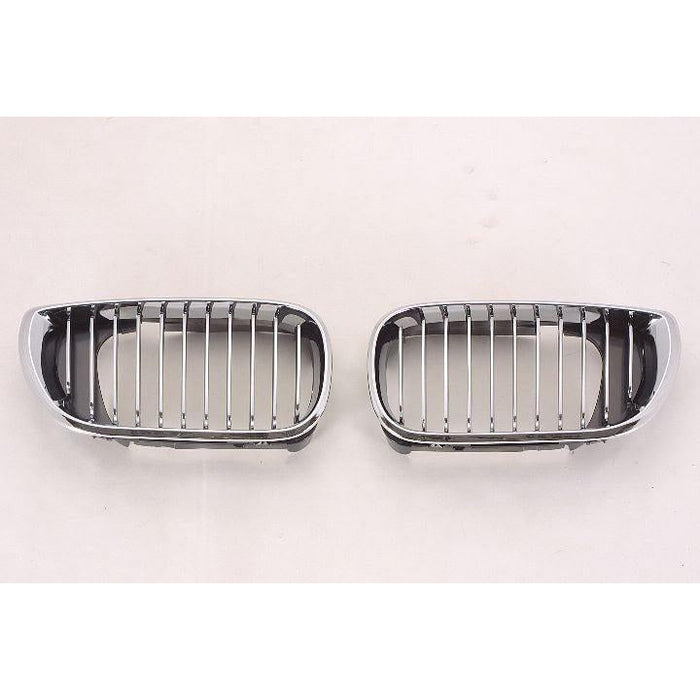 BMW 3 Series Sedan CAPA Certified Grille Driver Side Chrome Black - BM1200128C