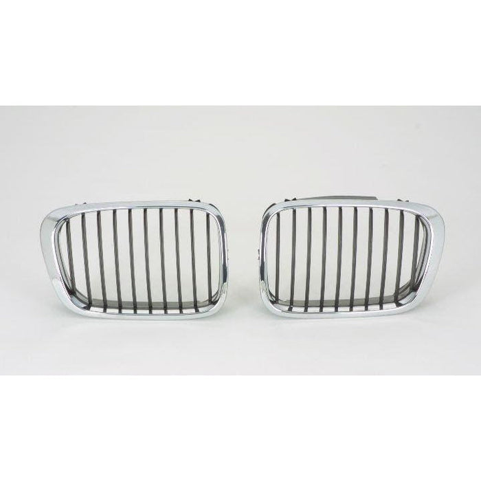 BMW 3 Series Sedan CAPA Certified Grille Passenger Side Chrome Black - BM1200179C