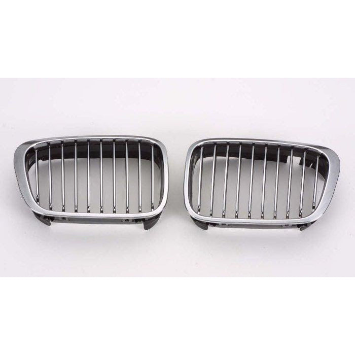 1999-2001 BMW 3 Series Sedan Grille Driver Side Chrome Black - BM1200120-Partify-Painted-Replacement-Body-Parts