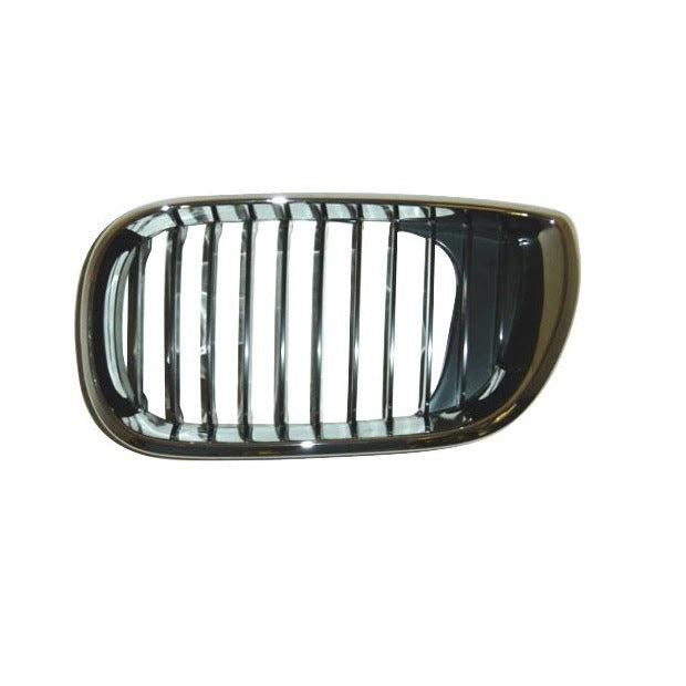 2002-2005 BMW 3 Series Sedan Grille Driver Side Chrome Black - BM1200126-Partify-Painted-Replacement-Body-Parts