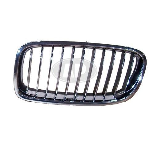 2012-2016 BMW 3 Series Sedan Grille Driver Side Chrome Black Std Model - BM1200232-Partify-Painted-Replacement-Body-Parts