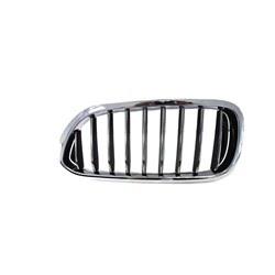 BMW 5 Series CAPA Certified Grille Driver Side Chrome With 9 Bars Without Luxury Package/M-Package/Night Vision - BM1200296C