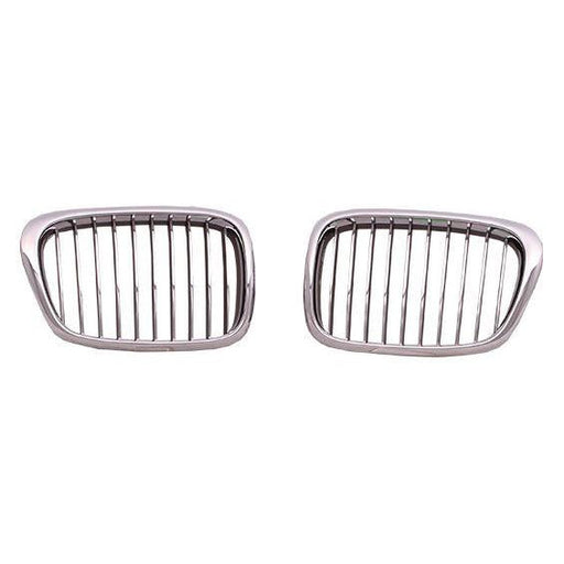 2001-2003 BMW 5 Series Grille Passenger Side Chrome Black 540 - BM1200137-Partify-Painted-Replacement-Body-Parts