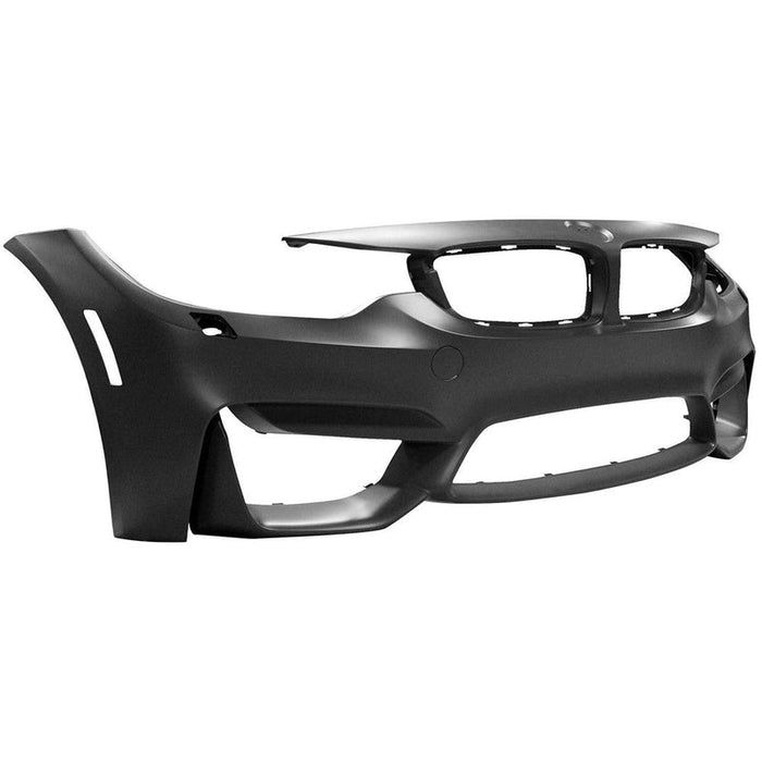 BMW M3 CAPA Certified Front Bumper Without Sensor Holes With Headlight Washer Holes - BM1000409C