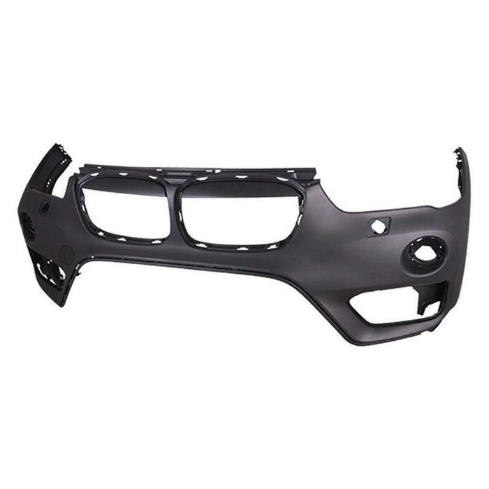 BMW X1 CAPA Certified Front Upper Bumper Without Sensor Holes With Headlight Washer Holes Without M-Package - BM1014102C