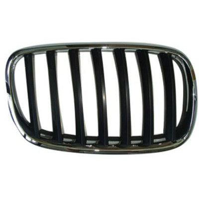 BMW X5 CAPA Certified Grille Passenger Side Chrome Black - BM1200181C