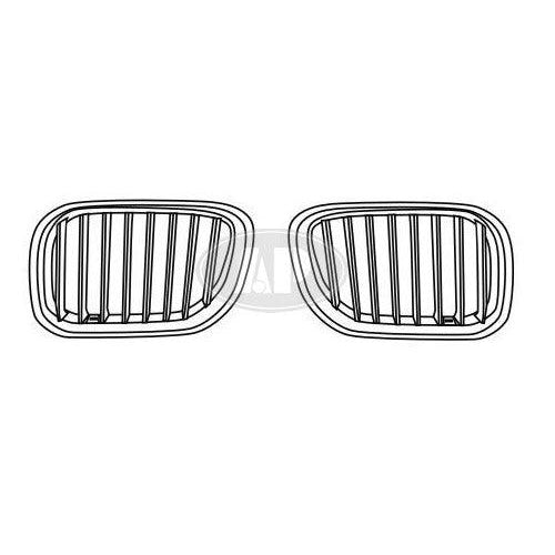 BMW X5 CAPA Certified Grille Passenger Side Chrome/Silver With Titanium - BM1200160C