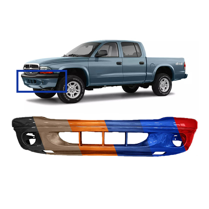 Dodge Dakota/Durango CAPA Certified Front Bumper with Fog Light Holes - CH1000309C