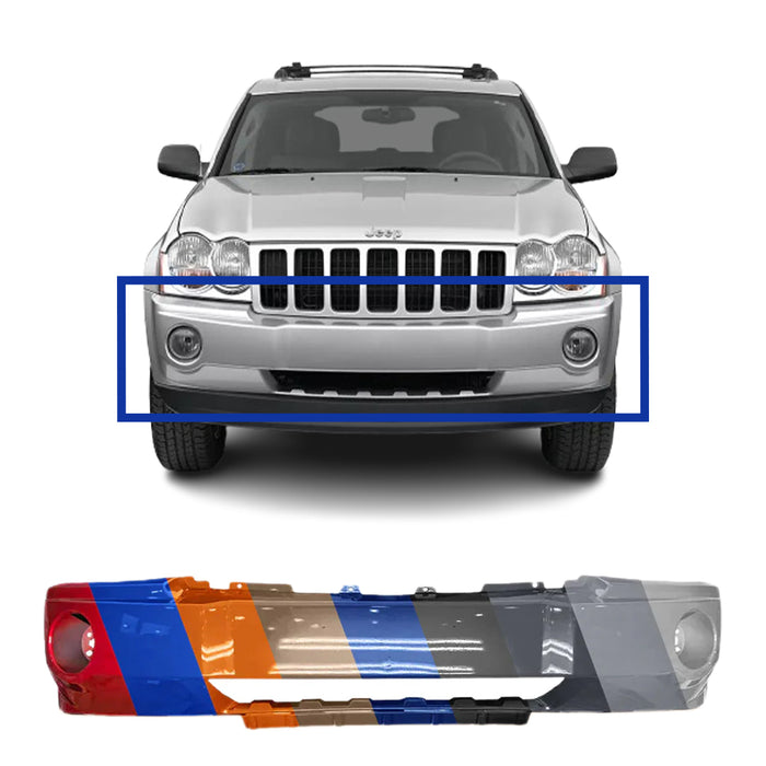 Jeep Grand Cherokee CAPA Certified Front Bumper Without Holes for Chrome Insert - CH1000451C