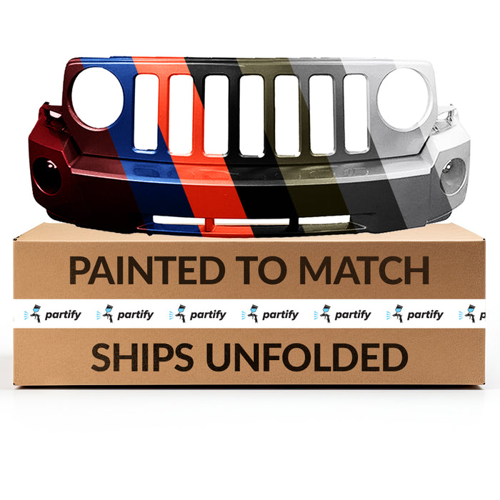 Parachoques delantero Jeep Patriot con certificación CAPA, sin orificios para gancho de remolque - CH1000893C