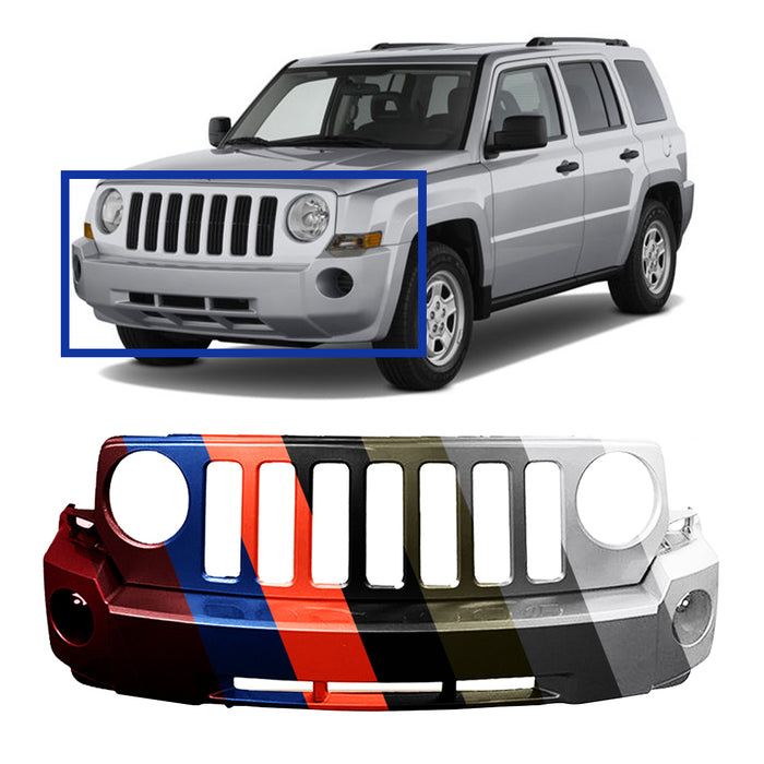 Jeep Patriot Front Bumper Without Tow Hook Holes - CH1000893