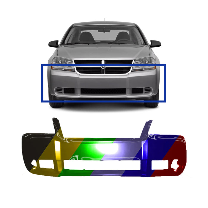 Dodge Avenger Front Bumper With Fog Light Holes - CH1000918