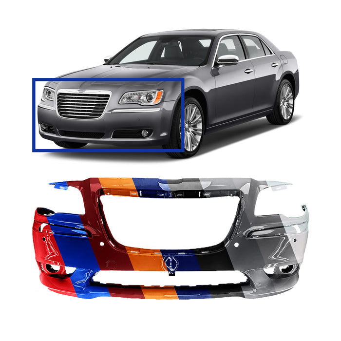 Chrysler 300 Front Bumper With Sensor Holes - CH1000A03