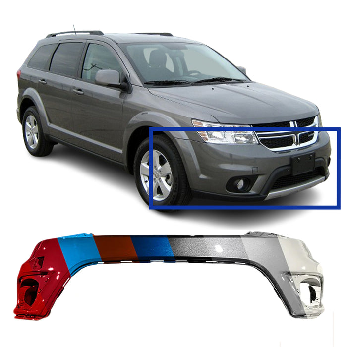 Dodge Journey Non-Crossroad Front Bumper (Two-Piece Bumper) Without Headlight Washer Holes - CH1000A06