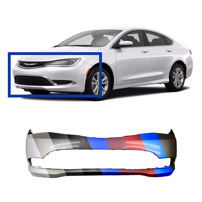 Chrysler 200 CAPA Certified Front Bumper Without Sensor Holes - CH1000A15C