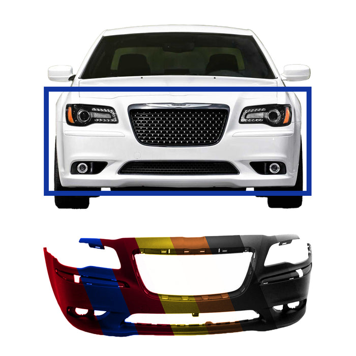 Chrysler 300 CAPA Certified Front Bumper Without Sensor Holes - CH1000A18C